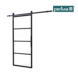 PERTURA Frame voor schuifdeur 2500 industrieel zwart 215x98 cm