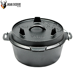 VALHAL Dutch Oven braadpan gietijzer 3,8 L zwart (0)