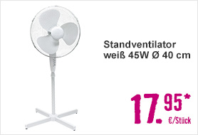 Standventilator weiß 45W Ø 40 cm