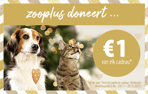 zooplus doneert € 1,- van elk cadeau!