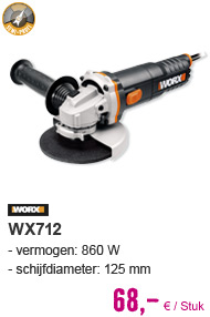 WORX Haakse slijper WX712