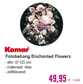 KOMAR Fotobehang zelfklevend Dot D1-030 Enchanted Flowers ø 125 cm | HORNBACH