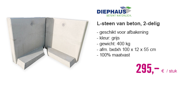 DIEPHAUS Hoek L-steen 2-delig grijs 55x30x100x12 cm | HORNBACH