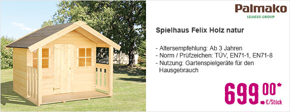 Spielhaus Palmako Felix Holz natur