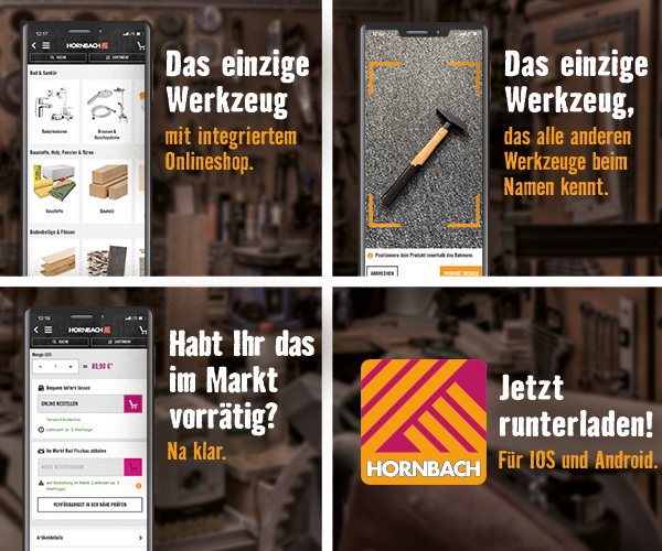 Die Funktionen der HORNBACH App