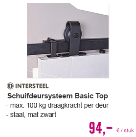 INTERSTEEL Schuifdeursysteem Basic Top mat zwart | HORNBACH