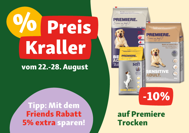 10% Rabatt auf Premiere Trockenfutter