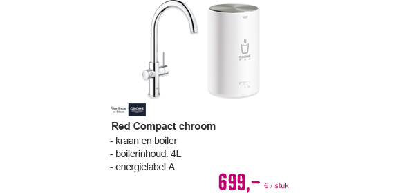 GROHE Kokendwaterkraan Red Compact 4 L chroom