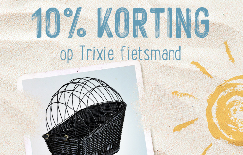 10% korting op Trixie fietsmand!