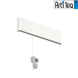 ARTITEQ Schilderij ophangsysteem wand Click Rail overschilderbaar wit RAL 9016 2 m | HORNBACH