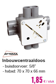 Inbouwcentraaldoos buisinvoer ongelijk doorvoer 5/8"