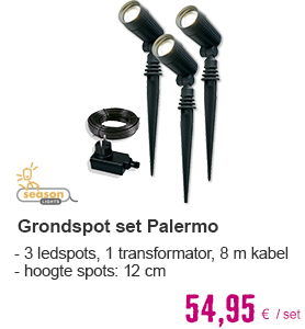 SEASONLIGHTS LED Grondspot set Palermo zwart, 3 stuks