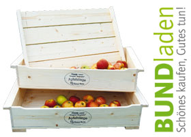 Eine Apfelkiste vom BUNDladen