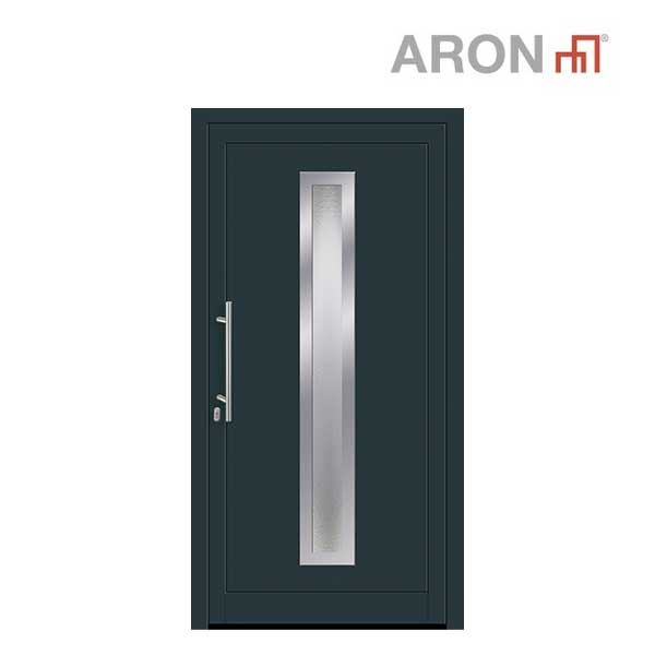 Haustür ARON ECON Aluminium Modell 840 100x200 cm links weiß/anthrazit