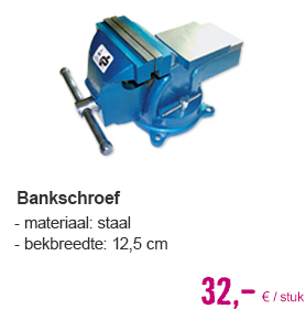 Bankschroef staal 125 mm draaibaar