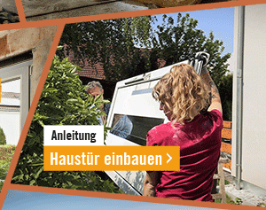 Haustür einbauen.
