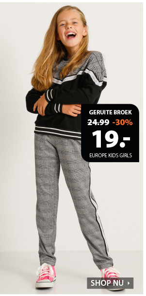 Geruite meisjes broek