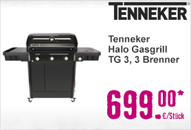 Tenneker® Halo Gasgrill TG 3, 3 Brenner