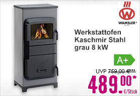 Werkstattofen Wamsler Kaschmir Stahl grau 8 kW