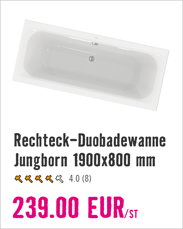 Rechteck-Duobadewanne Jungborn 1900x800 mm