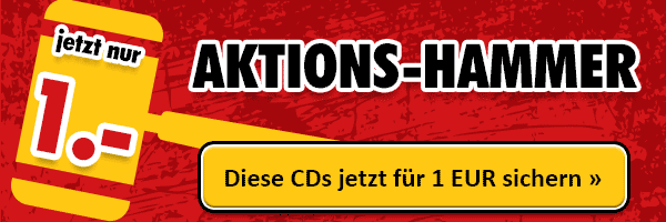 Aktions-Hammer - Schlagen Sie jetzt schnell zu. Sichern Sie sich ausgewählte CDs zum Hammerpreis! 