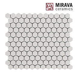 Mozaïektegel keramisch hexagon wit 29,6x25,8 cm | HORNBACH