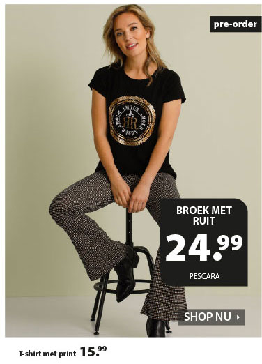 Broek met ruit voor 24,99