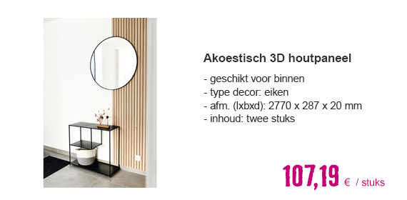 3D Akoestisch paneel licht eiken op licht eiken | HORNBACH