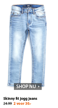 We love jeans! Skinny stretch jeans voor jongens. Deze jeans heeft een stoere wassing en is voorzien van een knoop- en ritssluiting.