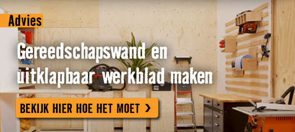 Gereedschapswand en uitklapbaar werkblad maken | HORNBACH