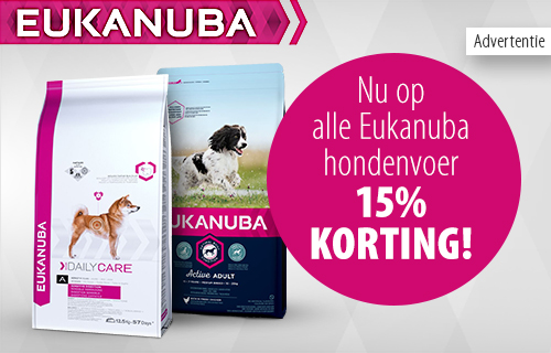 15% korting op Eukanuba droogvoer!