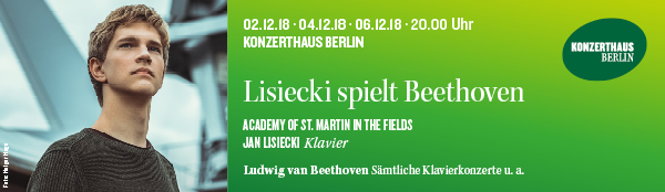 Anzeige:  Konzerthaus Berlin // Lisicki spielt Beethoven