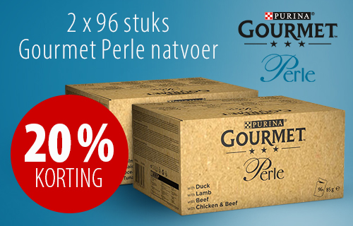 20% korting! 2 x 96 Gourmet Perle natvoer