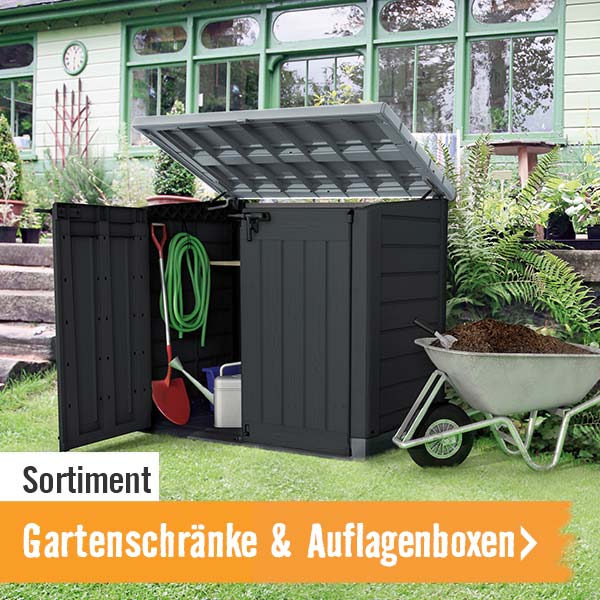 Gartenschränke und Auflagenboxen im HORNBACH Onlineshop