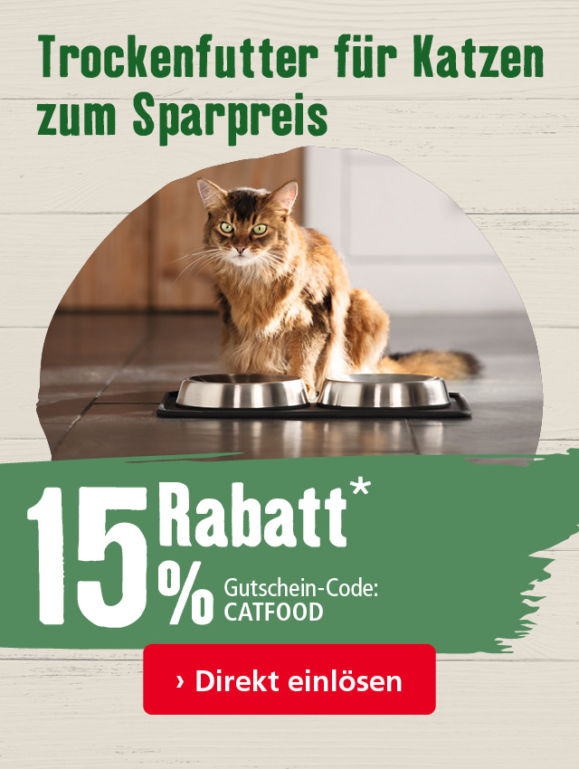 15% Rabatt auf Trockenfutter