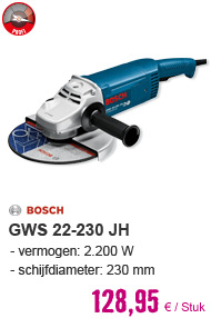 BOSCH Professional Haakse slijper GWS 22-230 JH