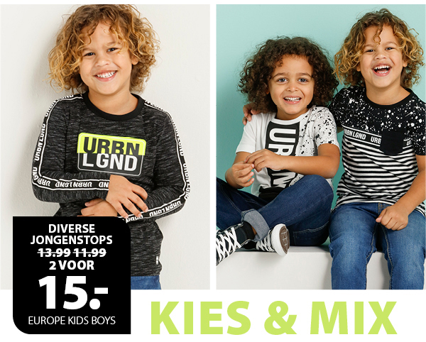 Diverse jongenstops 2 voor 15 euro 