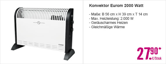 Konvektor Eurom CK2003 Turbo 2000 Watt