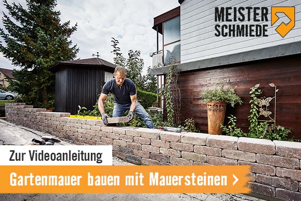 Videoanleitung: Gartenmauer bauen mit Mauersteinen