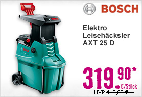 Elektro-Leisehäcksler BOSCH AXT 25 D