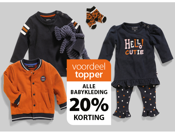 20% korting op babymode