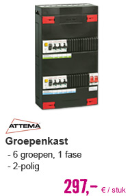 ATTEMA Groepenkast 16947 (6 groepen, 1 fase)