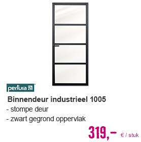 PERTURA Binnendeur industrieel zwart 1005 stomp 83 x 211,5 cm | HORNBACH