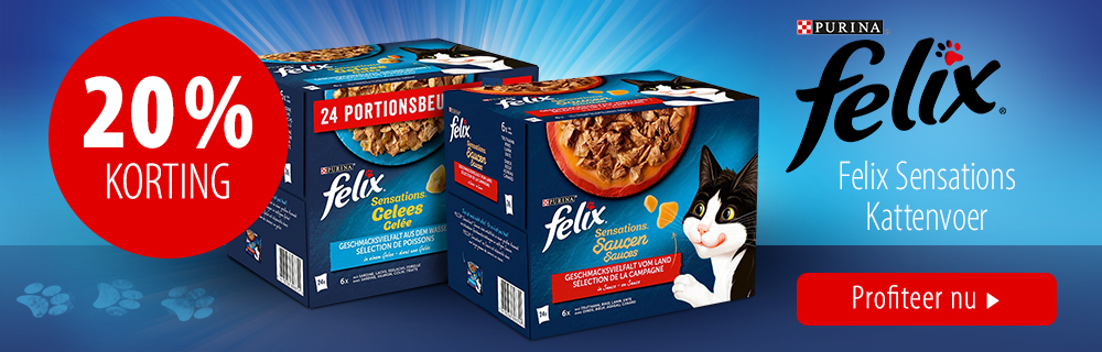 Probeer Felix Sensation 24 stuks met 20% korting!