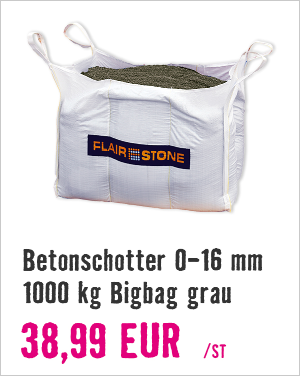 Betonschotter 0-16 mm 1000 kg Bigbag grau