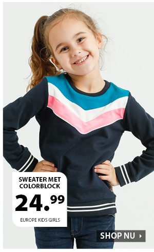 Sweater met colorblock