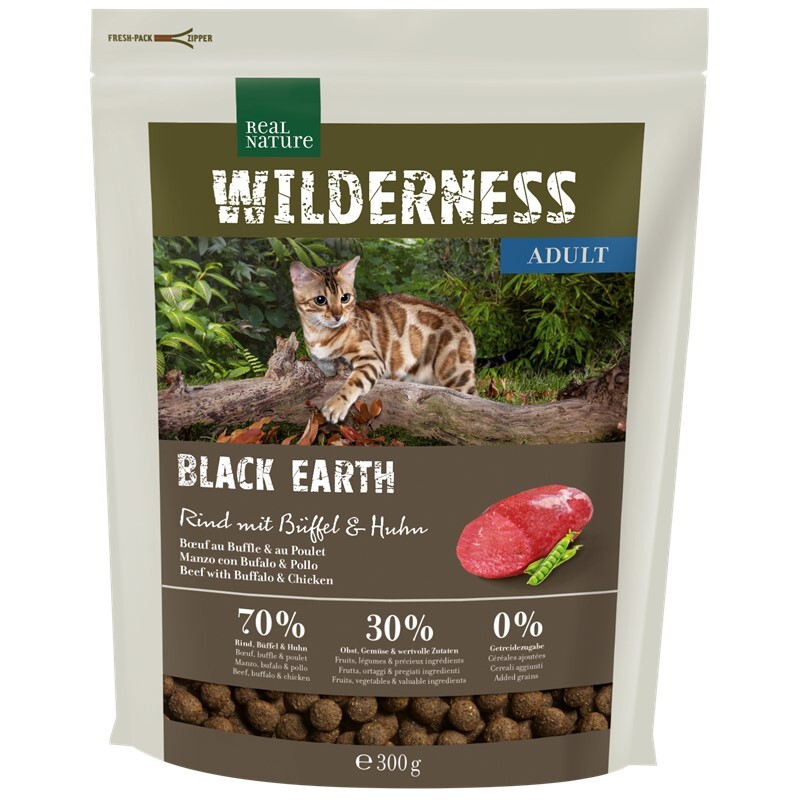 REAL NATURE WILDERNESS Black Earth Adult Rind, Büffel & Huhn 300g