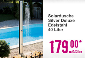 Solardusche Silver Deluxe Edelstahl 40 Liter