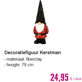 Kerstman 22x28x78 cm zwart | HORNBACH