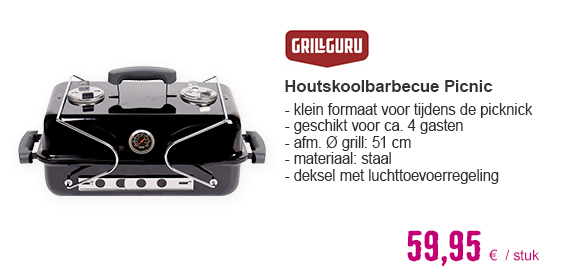  GRILL GURU Houtskool barbecue Picnic | HORNBACH